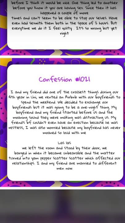 sexual confession stories